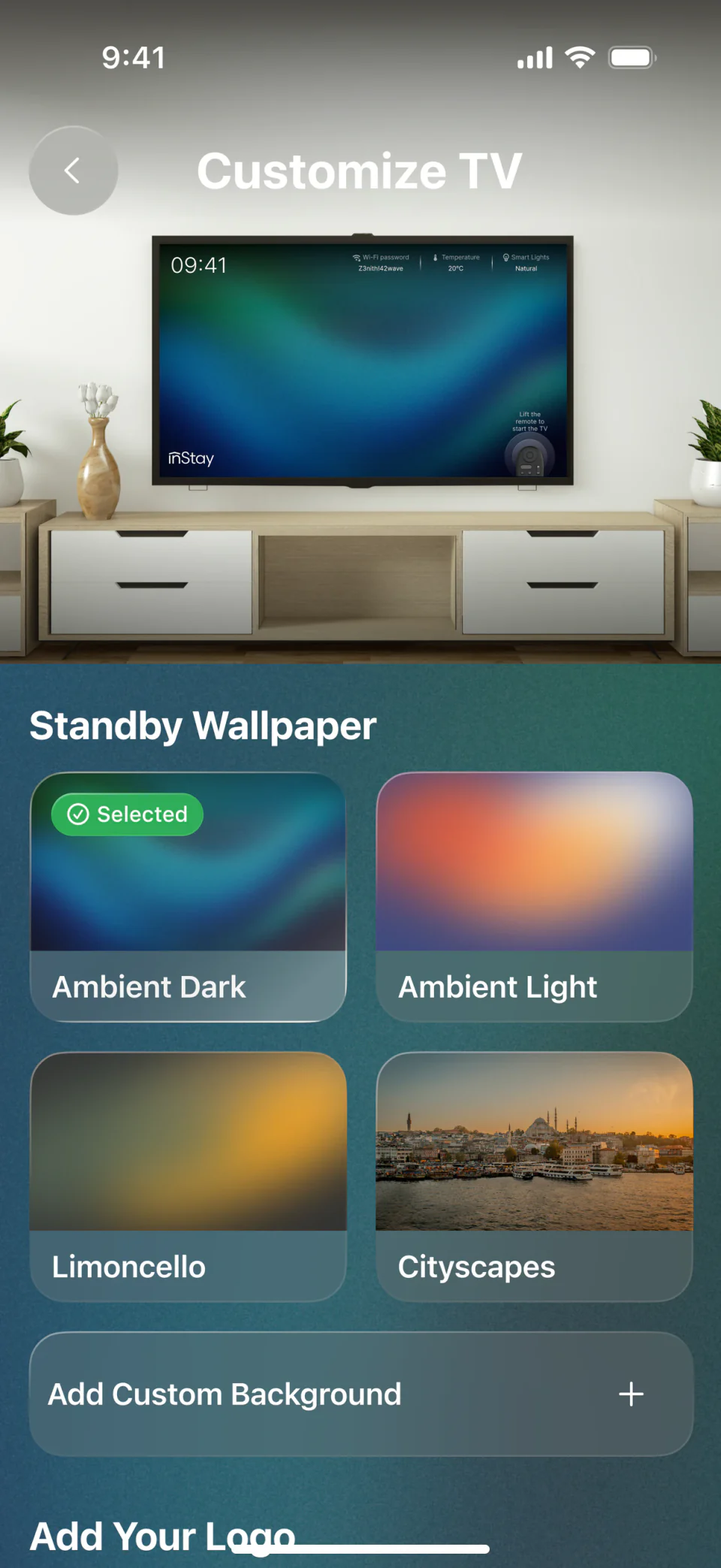 InStay UI screen 13