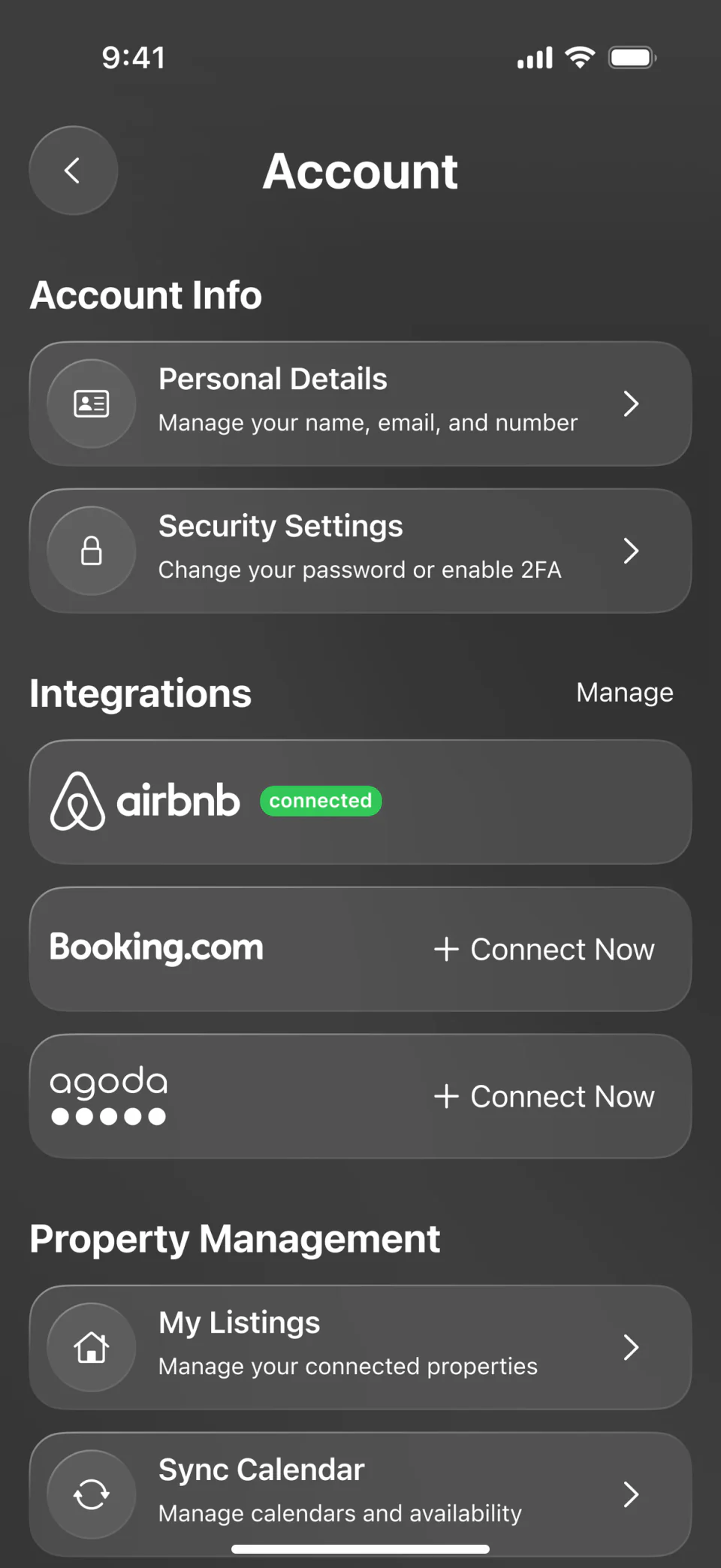 InStay UI Profile